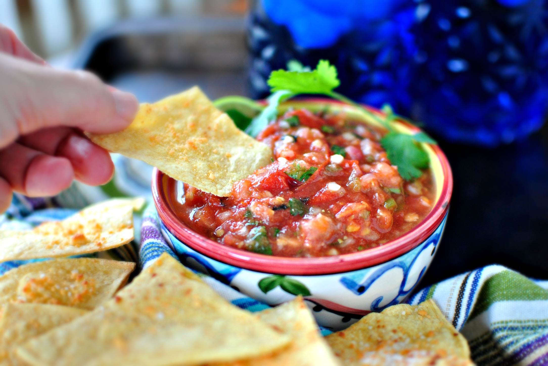 Simply Scratch Roasted Tomato Salsa Baked Tortilla Chips Simply Scratch