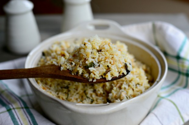 Baked Rice Pilaf Recipe l SimplyScratch.com