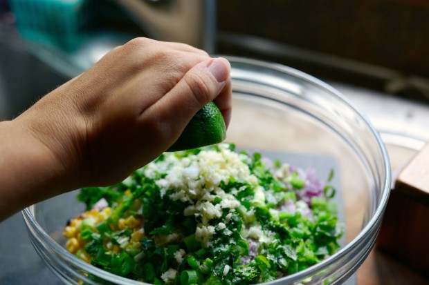 Grilled Corn Pico de Gallo l www.SimplyScratch.com lime juice