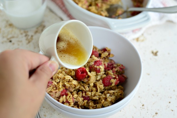 Baked Raspberry Oatmeal with Brown Butter Drizzle l SimplyScratch.com (19)