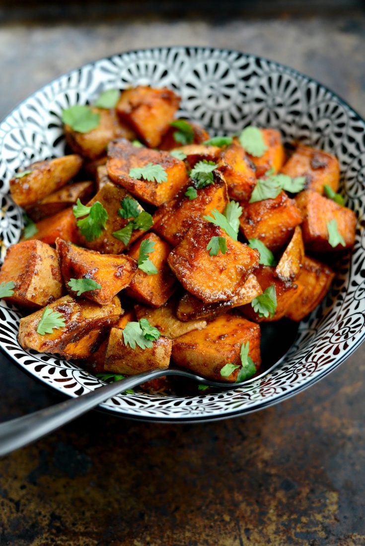 Simply Scratch Sweet and Smoky Roasted Sweet Potatoes - Simply Scratch