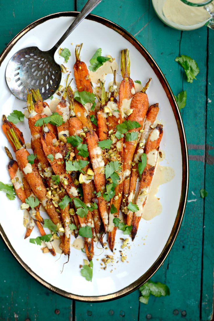 Simply Scratch Turmeric Roasted Carrots Lemon Tahini Dressing Simply Scratch