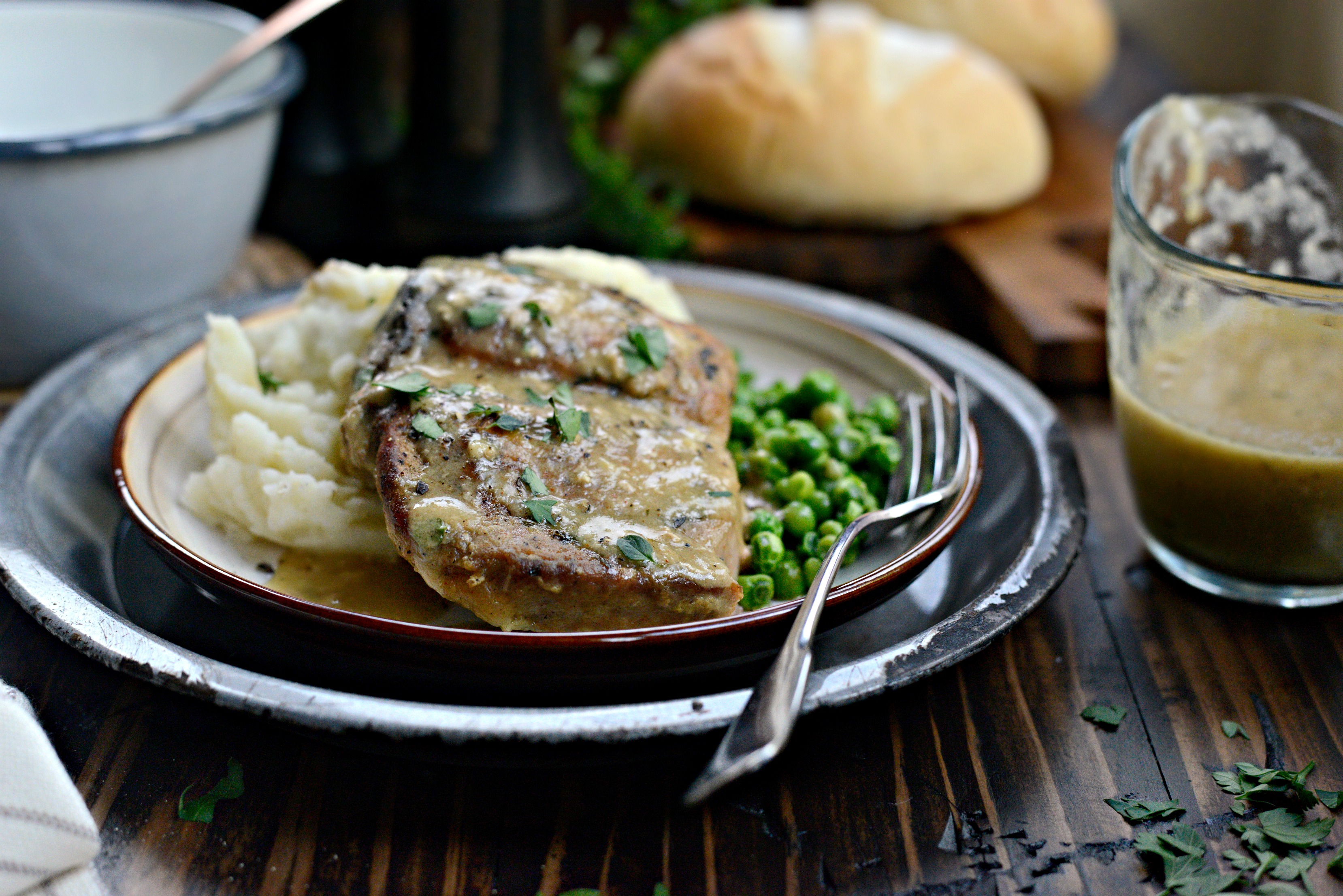 Simply Scratch Slow Cooker Pork Chops With Herb Gravy - Simply Scratch