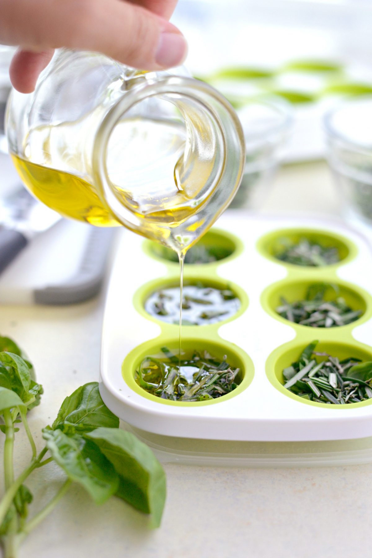 3 Ways to Freeze Fresh Herbs with Pampered Chef - Simply Scratch