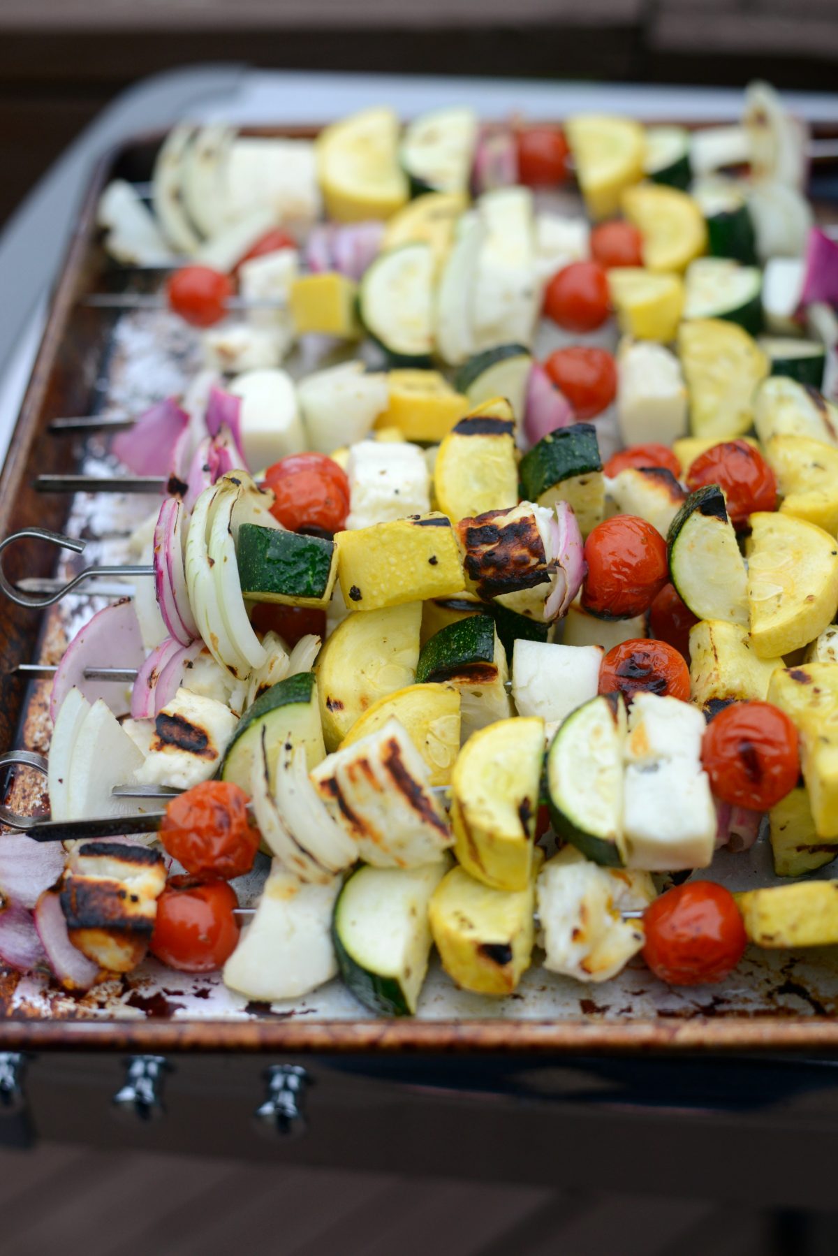 Simply Scratch Grilled Halloumi Vegetable Skewers - Simply Scratch