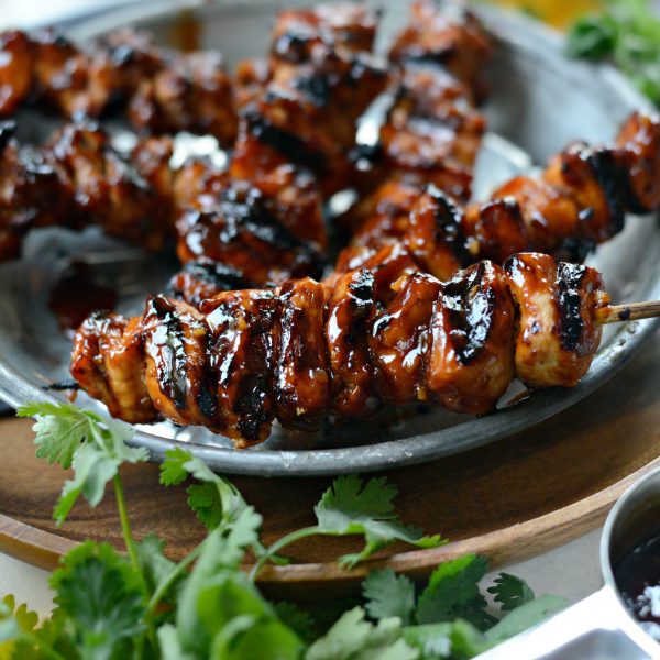 Grilled Sticky Sweet Chicken Skewers Simply Scratch