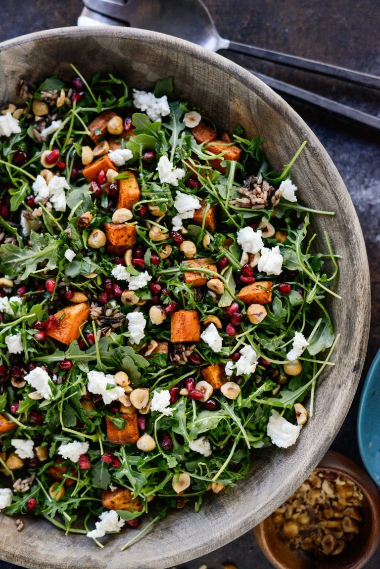 Simply Scratch Sweet Potato Wild Rice Arugula Salad - Simply Scratch