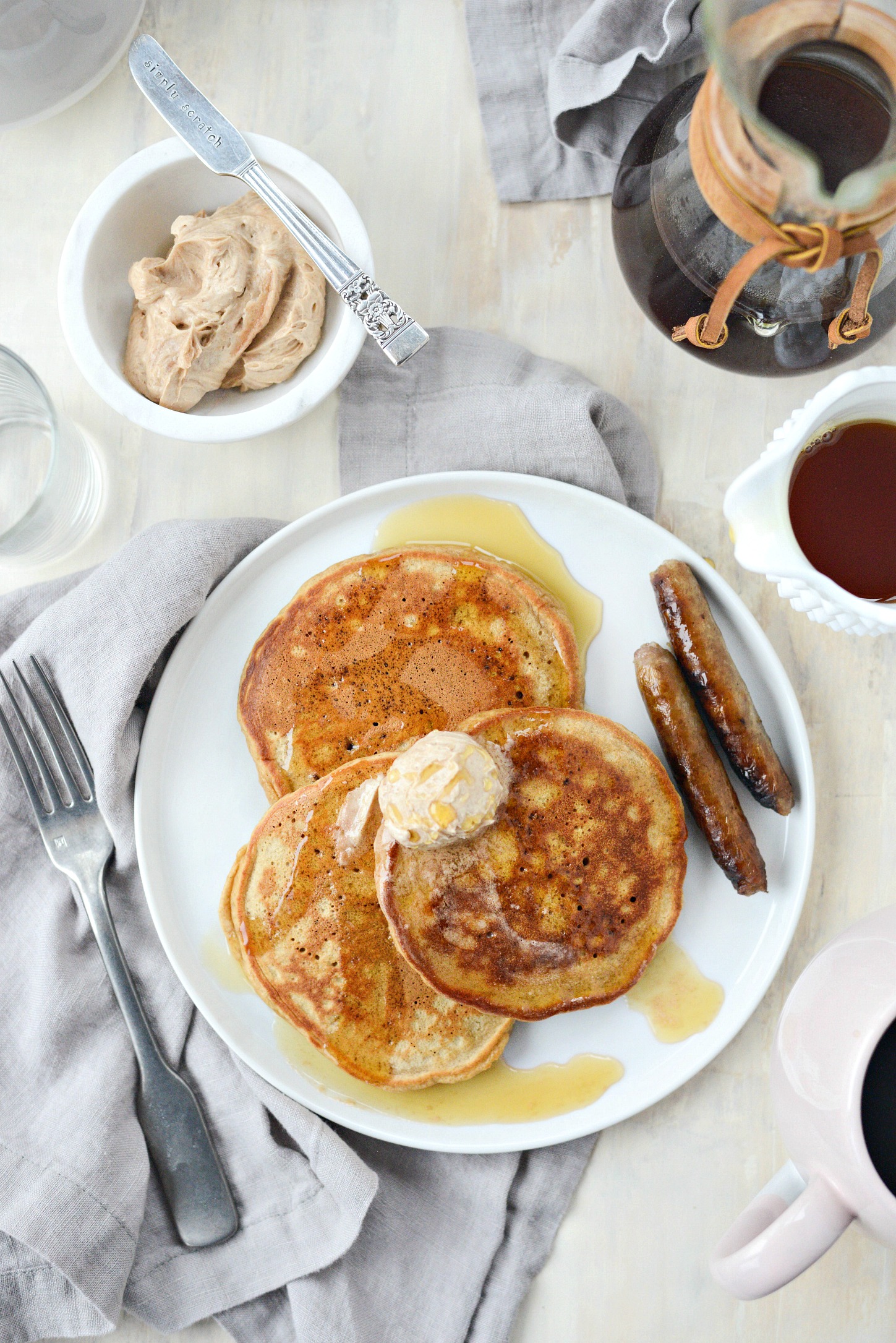 Simply Scratch Gingerbread Pancakes With Whipped Cinnamon Butter ...