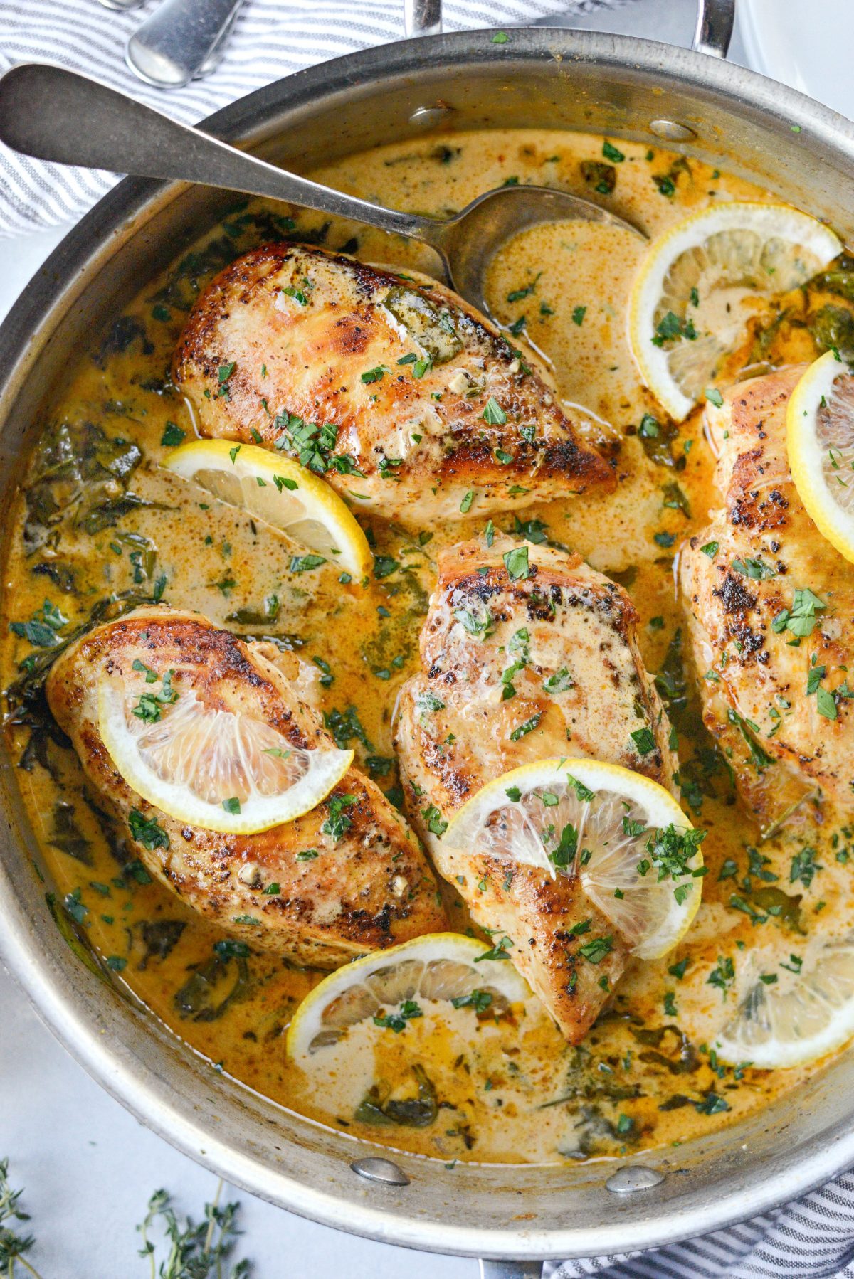 Creamy Lemon Chicken With Spinach Simply Scratch