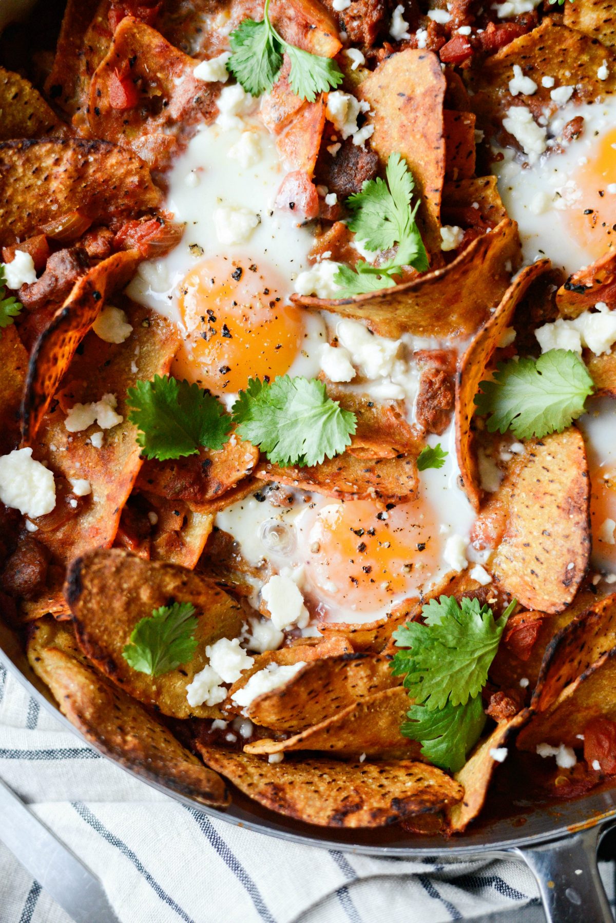 Chorizo Sweet Potato Chilaquiles - Simply Scratch