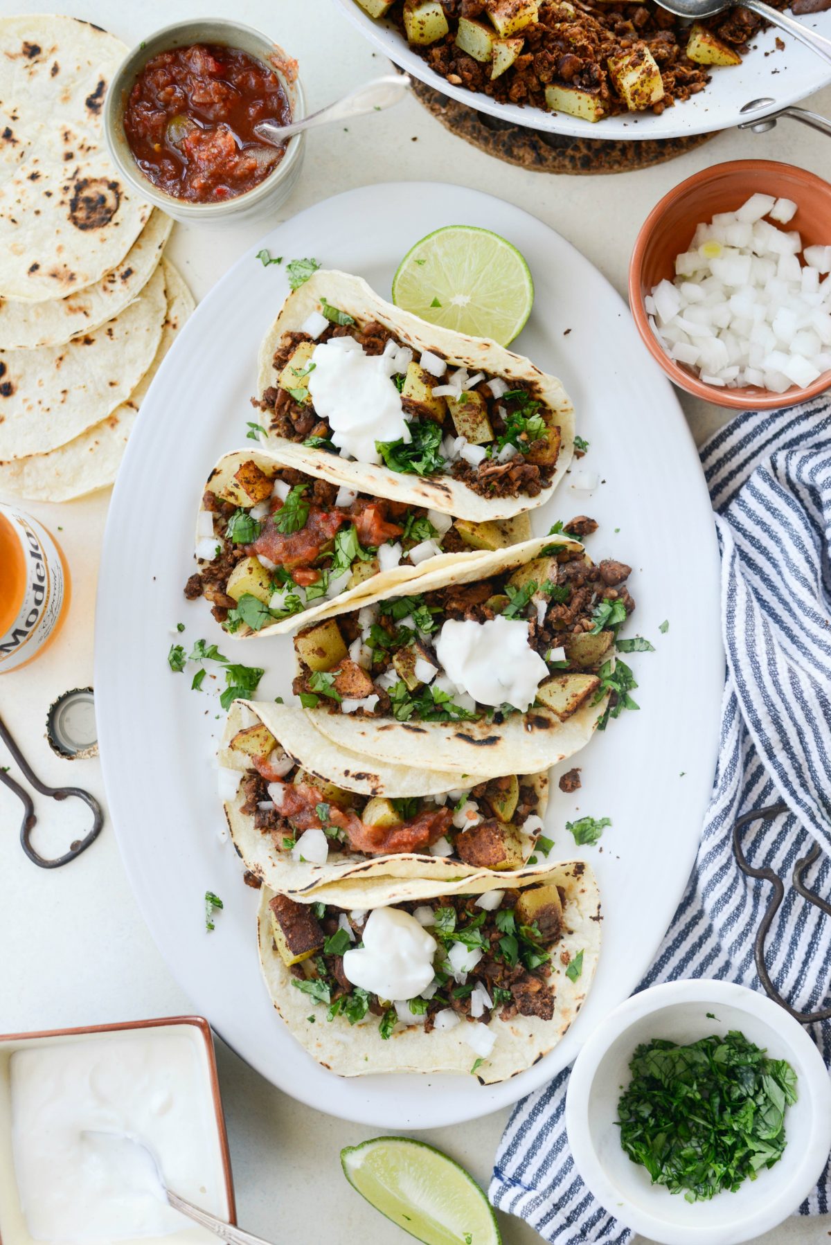 Simply Scratch Vegan Chorizo and Crispy Potato Tacos - Simply Scratch