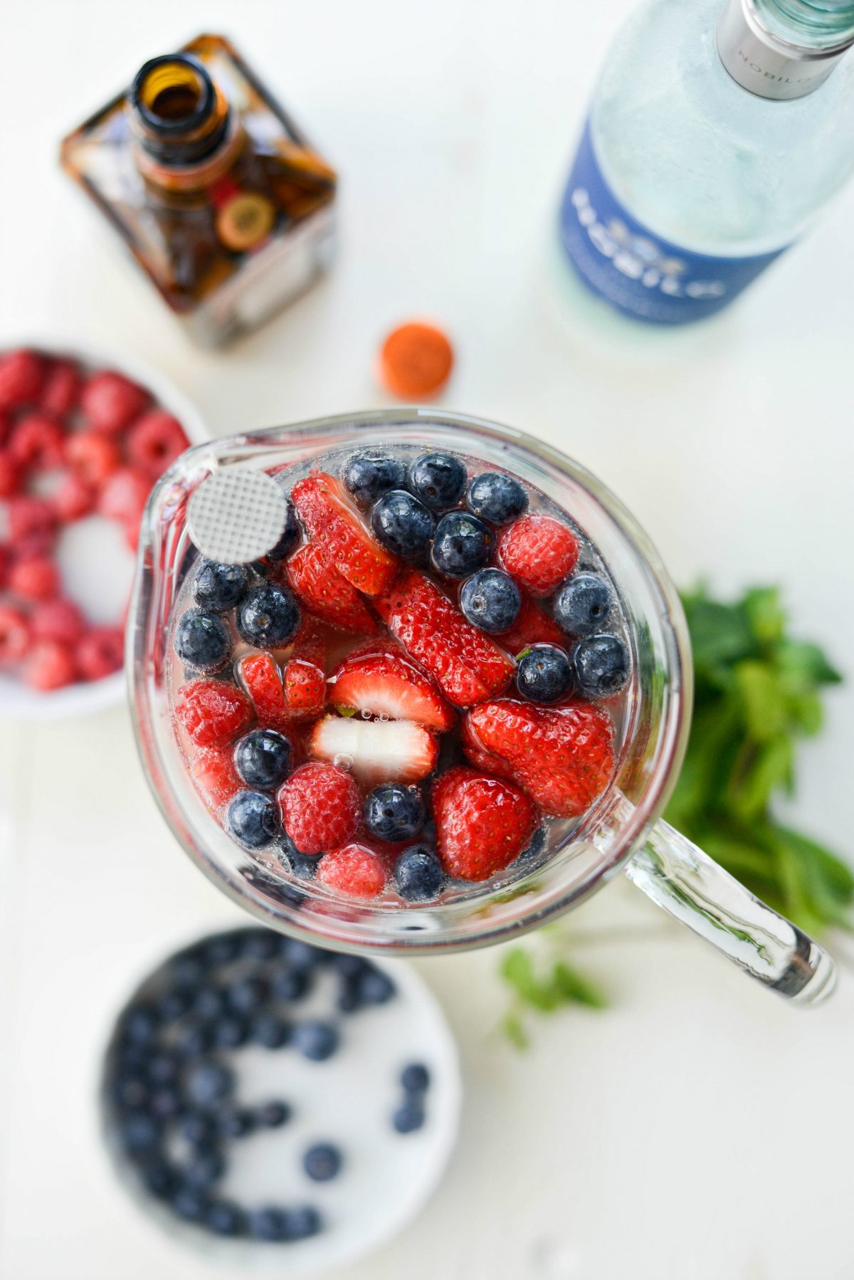 Red White & Blue Prosecco Sangria — Set the Table