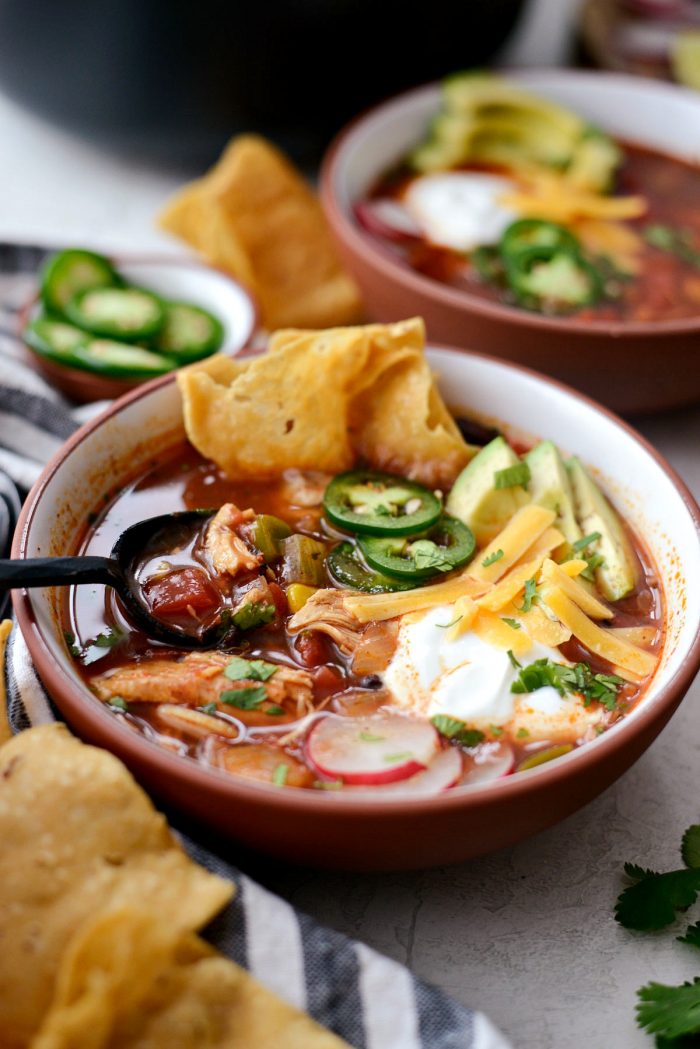 Easy Chicken Tortilla Soup Recipe - Simply Whisked