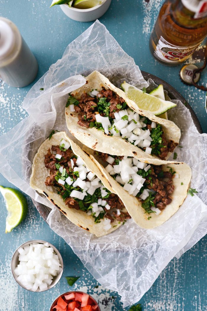 Easy Beef Street Tacos l SimplyScratch.com #beef #steak #streettaco #taco #tacotuesday #corntaco