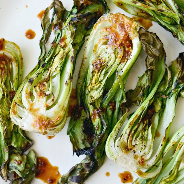 Grilled Baby Bok Choy With Ginger Chili Sauce Simply Scratch