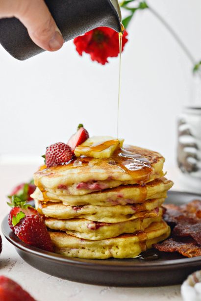 Strawberry Buttermilk Pancakes Simply Scratch