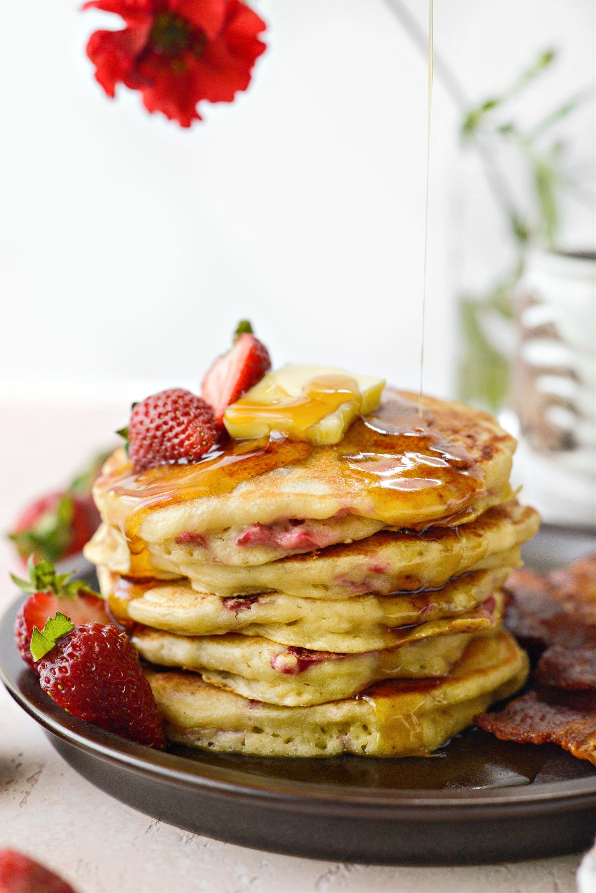 Strawberry Buttermilk Pancakes Simply Scratch