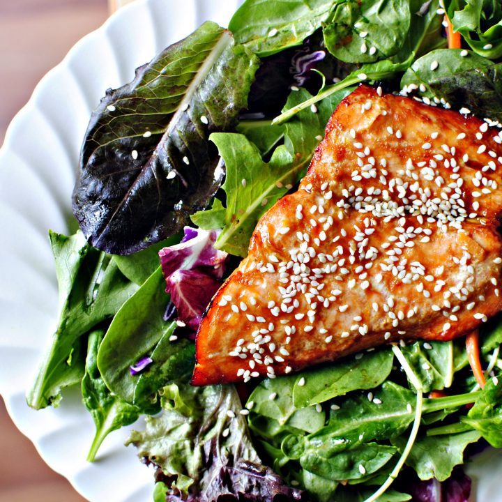 Orange Glazed Salmon Salad - Simply Scratch