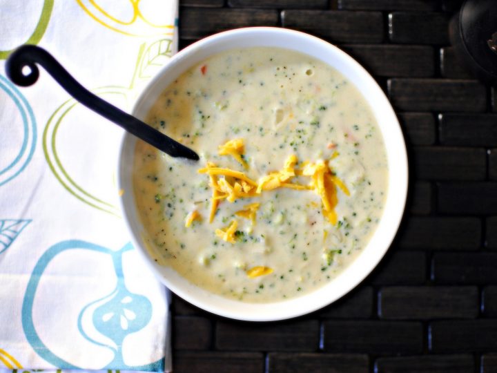 Simple Broccoli And Cheddar Soup With Warm Ham Cheese Sammies Simply Scratch