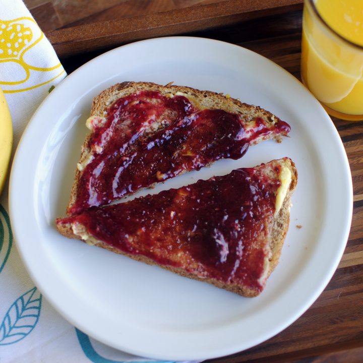 Mango Honey Butter and Raspberry Toast - Simply Scratch