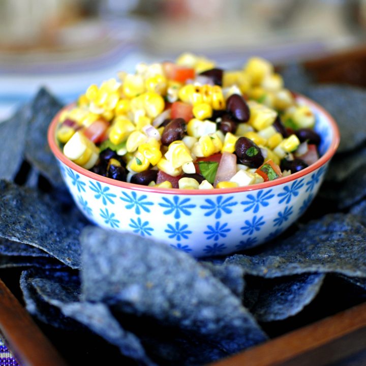 Grilled Corn Black Bean Salsa - Simply Scratch