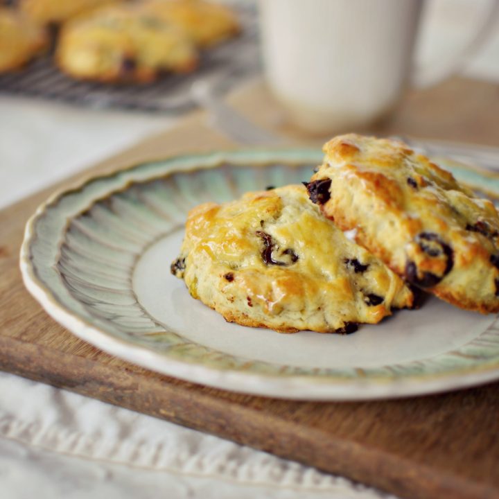 Dark Chocolate Chip And Cherry Pistachio Scones Simply Scratch