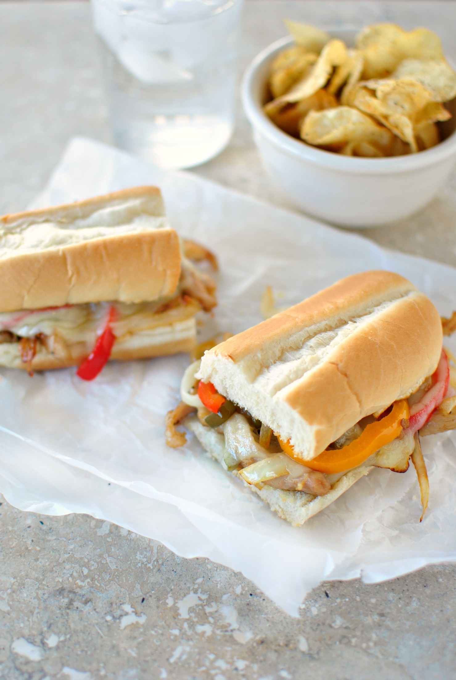 Chicken Cheesesteak Sandwiches - Simply Scratch