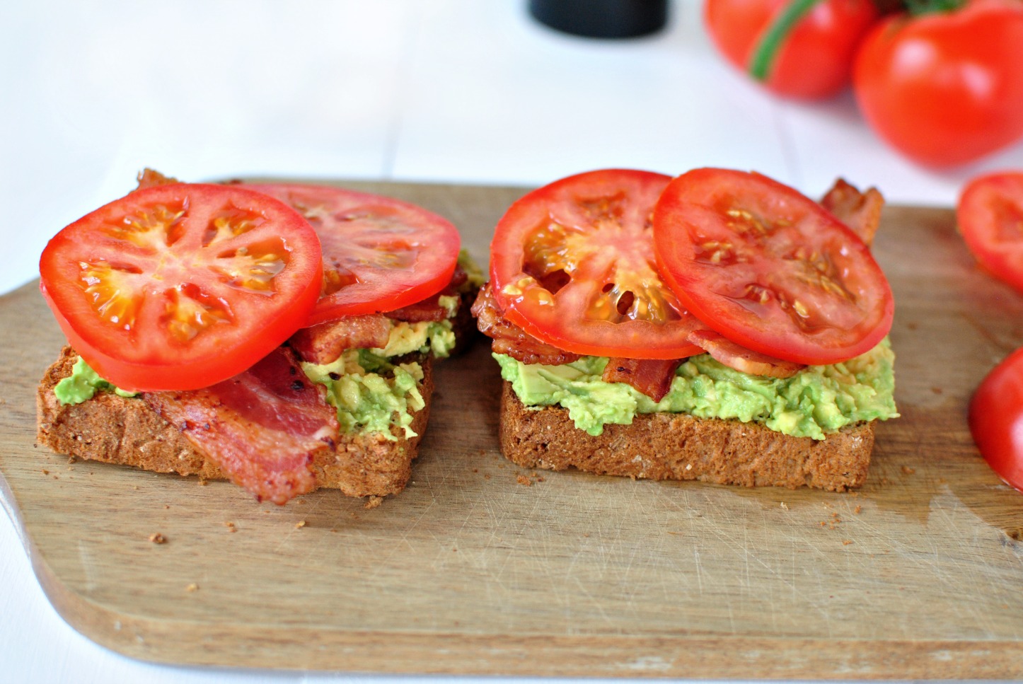 Simply Scratch Bacon Tomato Avocado Smashed Toast with Balsamic Drizzle ...