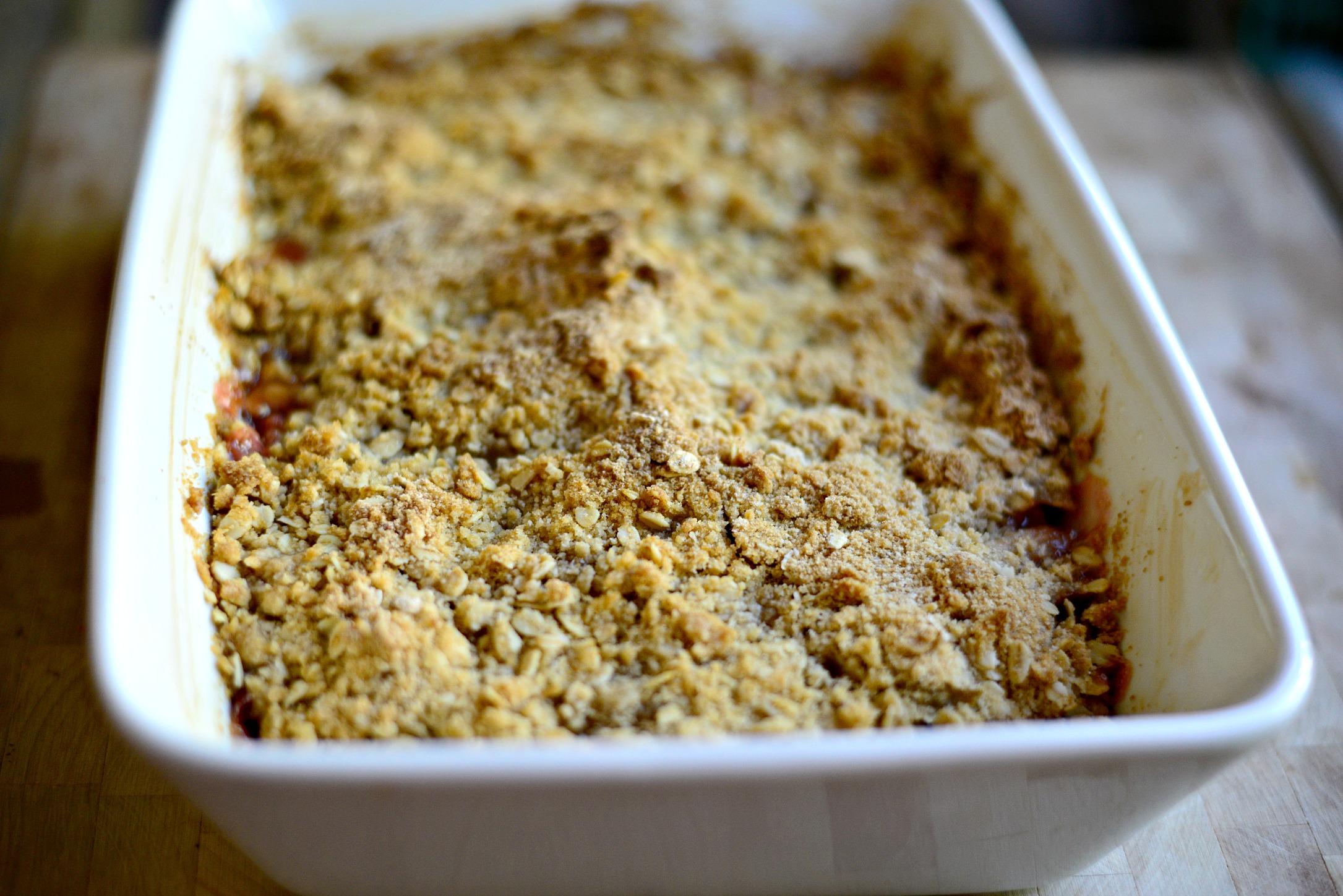 Simply Scratch Rhubarb Crumble - Simply Scratch