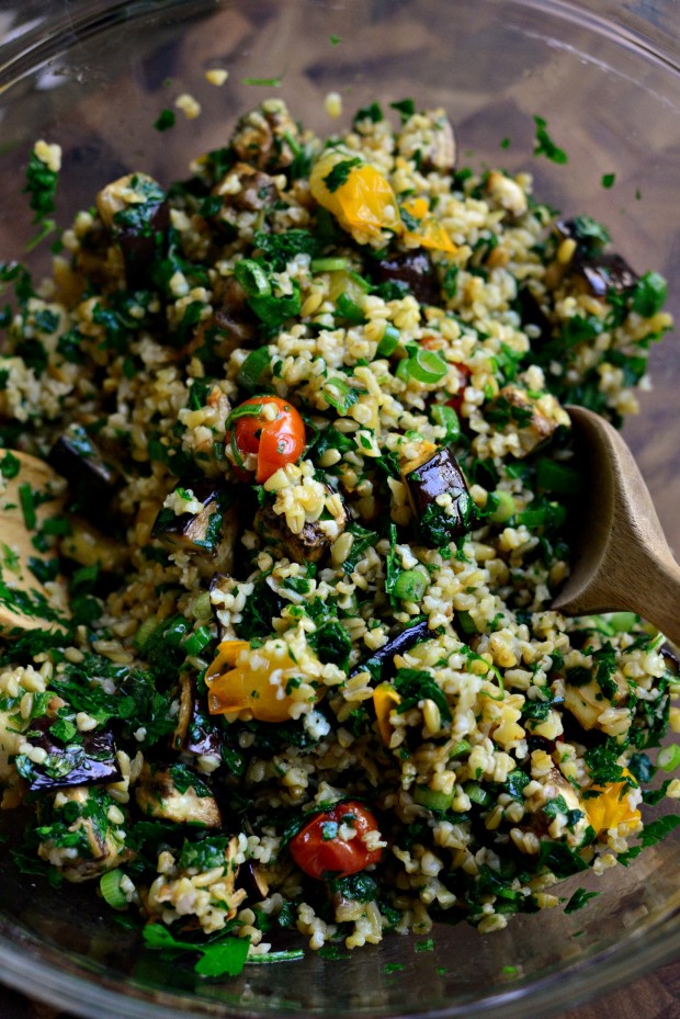 Simply Scratch Roasted Vegetable Freekeh Salad + Lemon Mint Vinaigrette ...