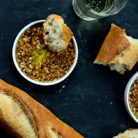 Toasted Garlic Olive Oil Bread Dip - Clean Fingers Laynie