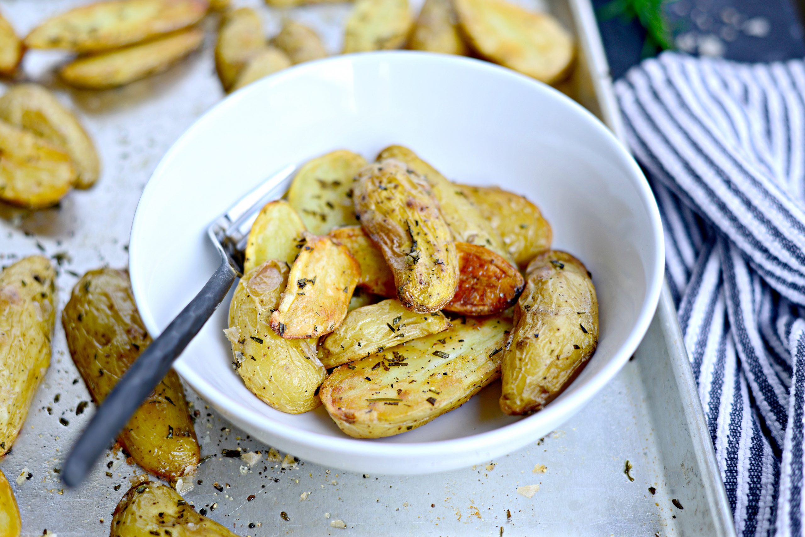 Roasted Rosemary Smoked Salt Fingerling Potatoes Simply Scratch