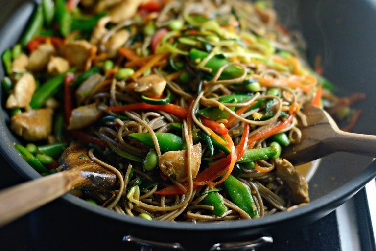 Chicken And Spring Vegetable Soba Noodle Stir Fry Simply Scratch