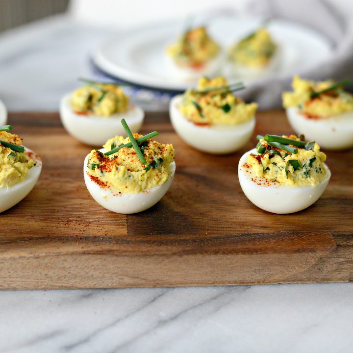 Herbed Goat Cheese Deviled Eggs - Simply Scratch