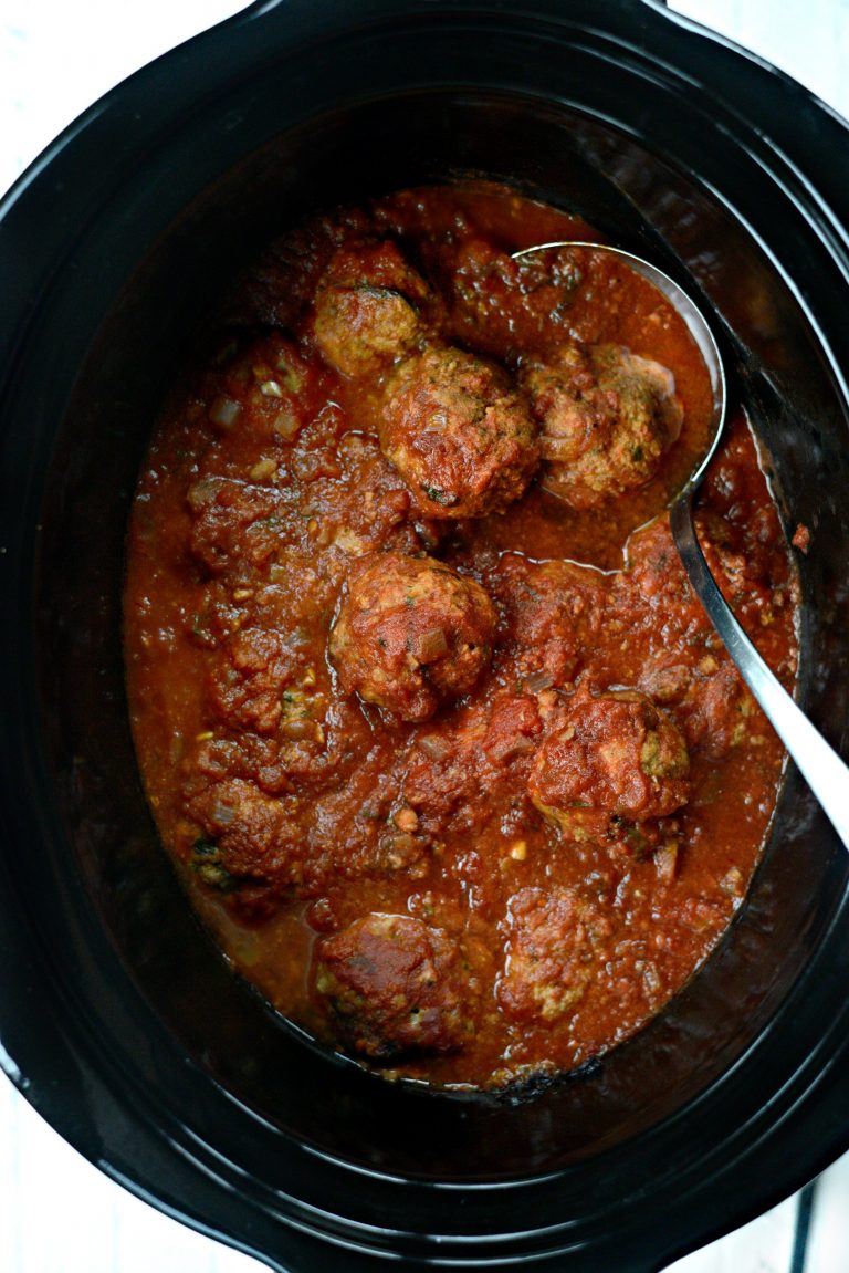 Slow Cooker Italian Turkey Meatballs Simply Scratch