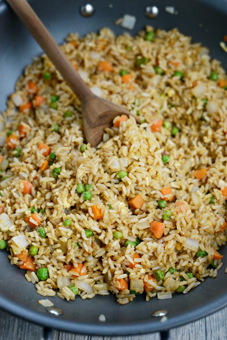 Simply Scratch Easy Vegetable Fried Brown Rice with Egg - Simply Scratch