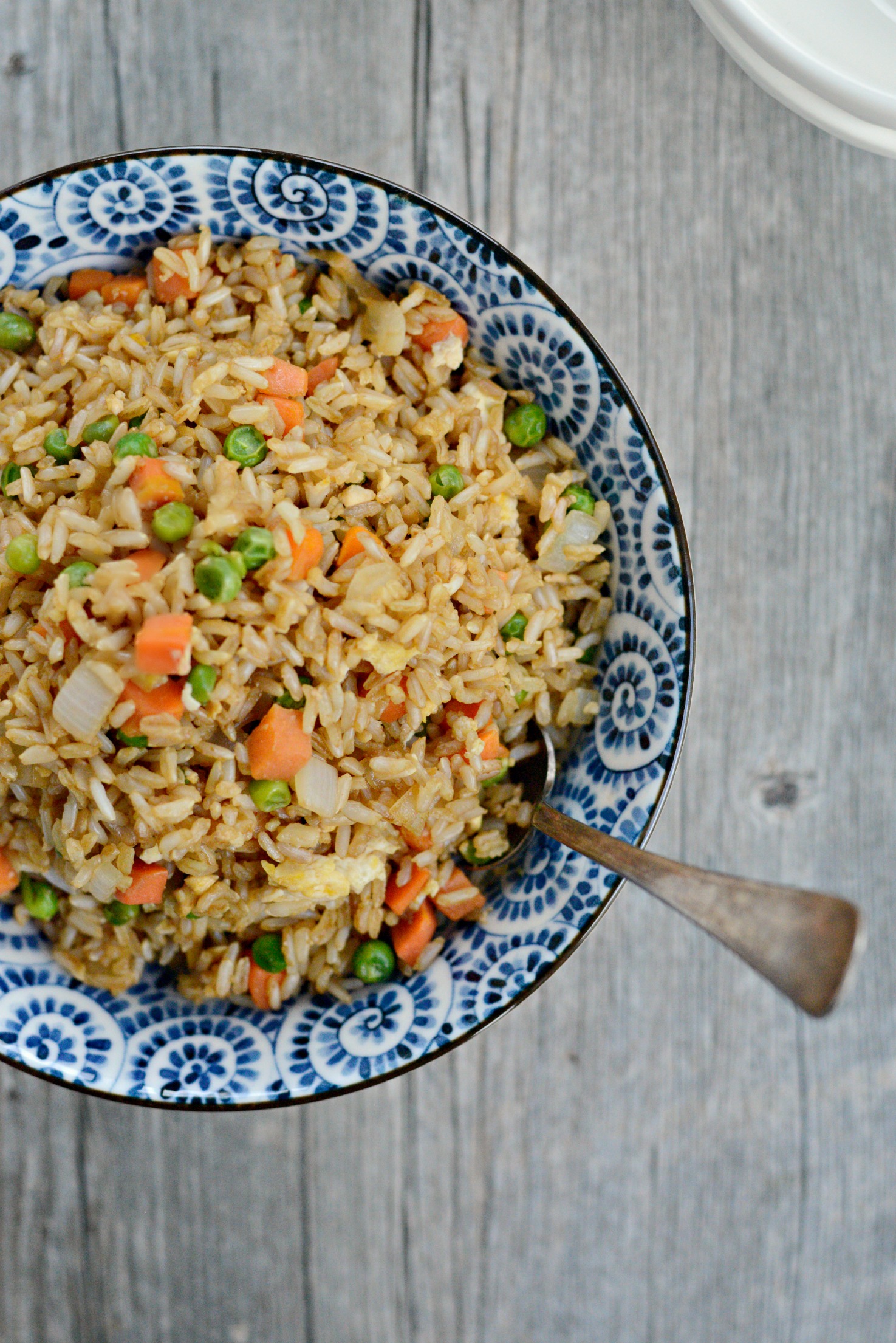 Easy Vegetable Fried Brown Rice with Egg - Simply Scratch