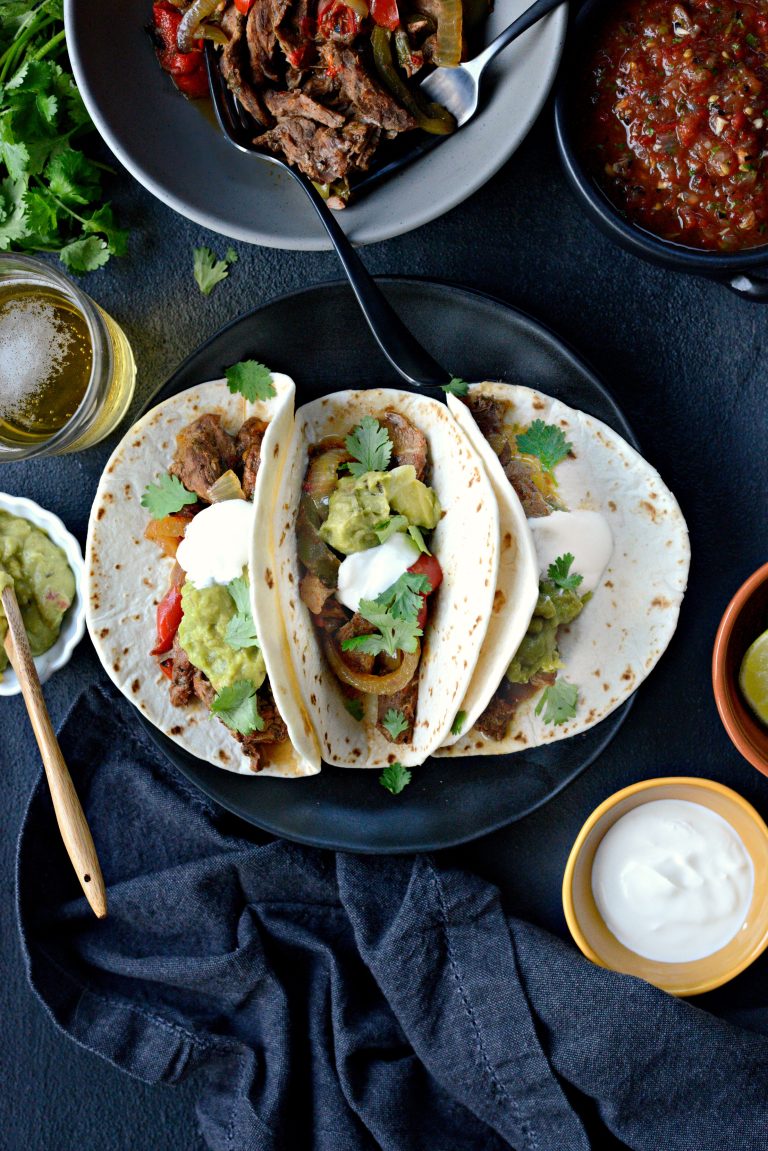 5-ingredient Slow Cooker Steak Fajitas - Simply Scratch