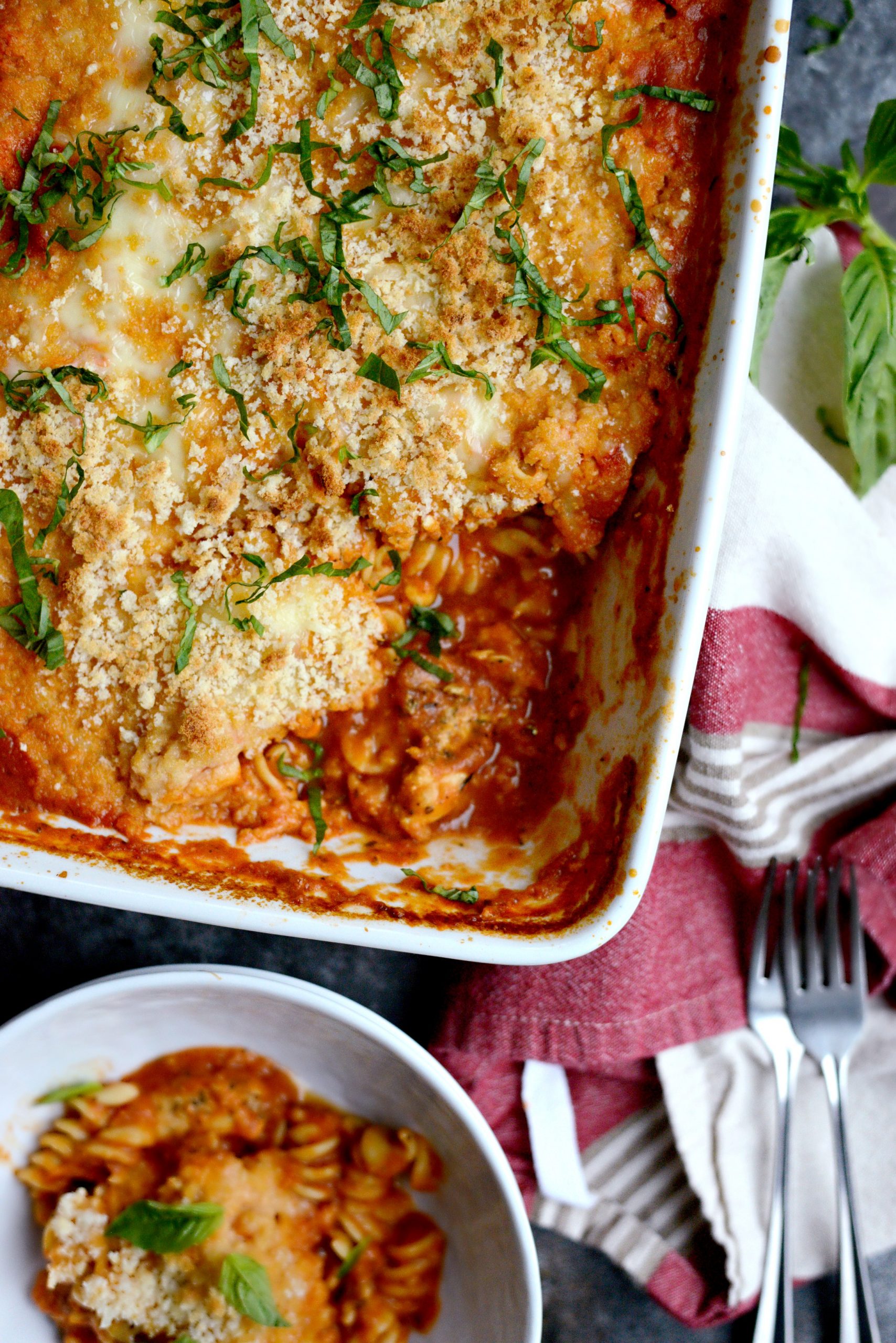 One-Pan Chicken Parmesan Casserole - Simply Scratch