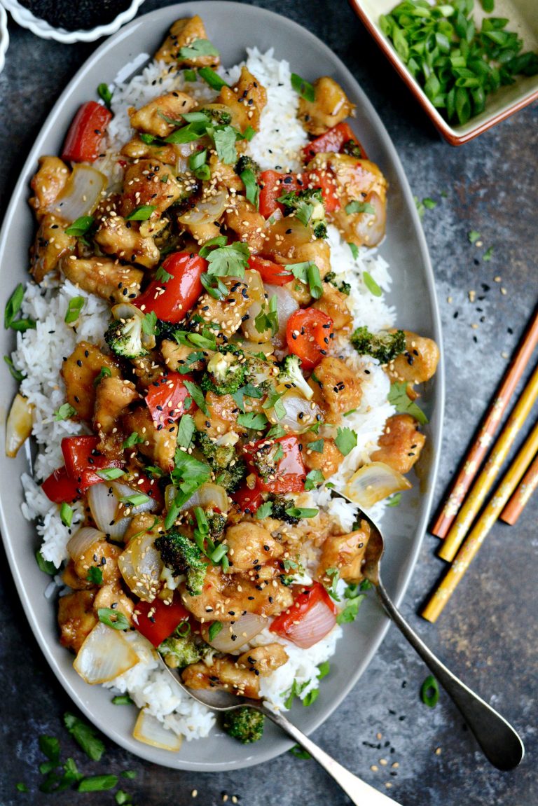 Spicy Ginger Sesame Chicken Stir-Fry - Simply Scratch