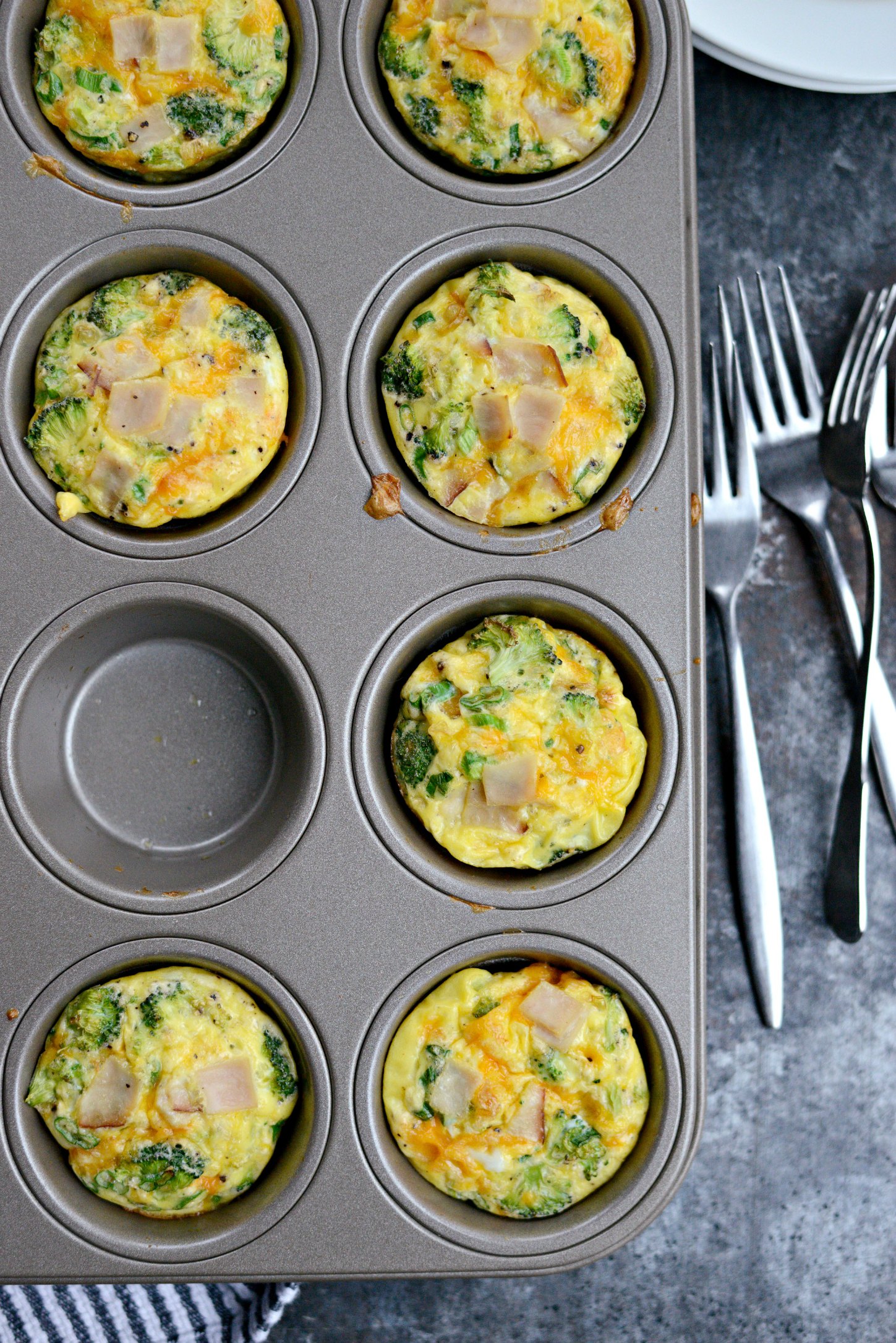 Turkey, Broccoli And Cheddar Mini Frittatas - Simply Scratch