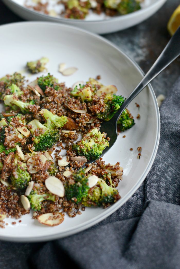 Lemon Broccoli Almond Quinoa 