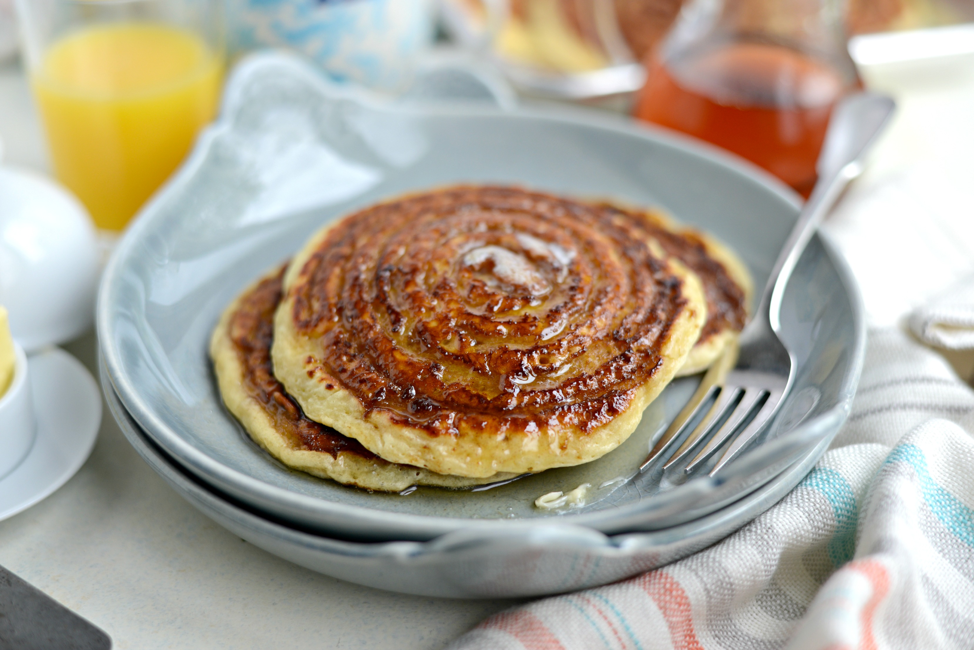 Mini Pancakes with Fresh Berries and Maple Syrup - Emily Laurae