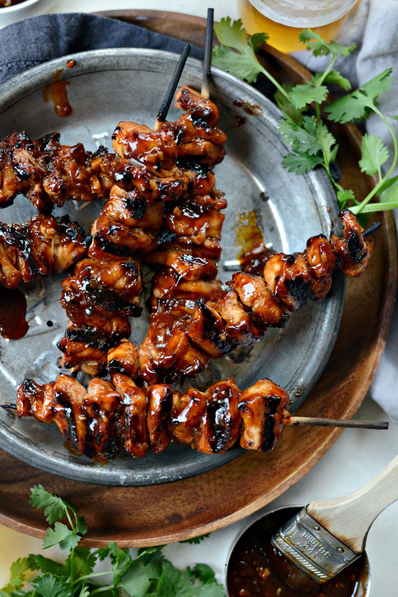 Grilled Sticky Sweet Chicken Skewers - Simply Scratch