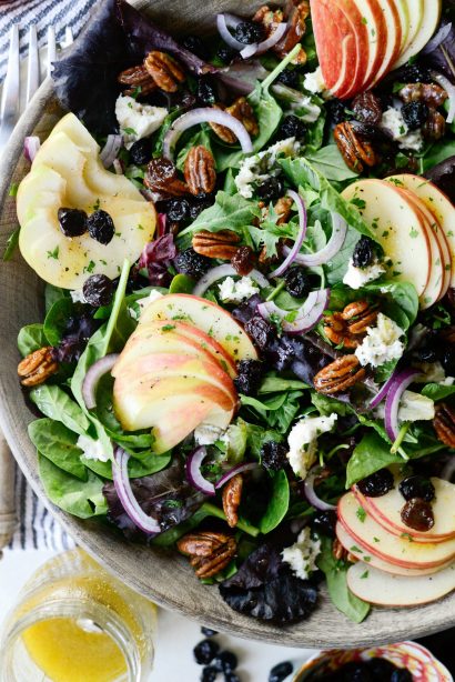 Michigan Cherry Salad with Cider Dijon Dressing - Simply Scratch