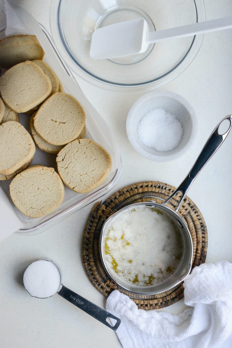 Goat Cheese Cheesecake With Tahini Shortbread Crust - Simply Scratch