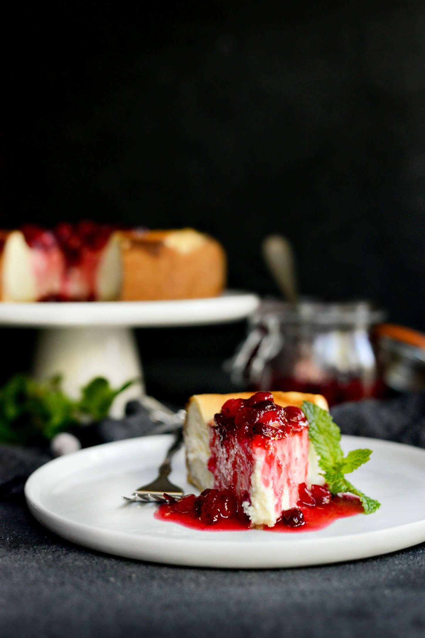 Goat Cheese Cheesecake With Tahini Shortbread Crust - Simply Scratch