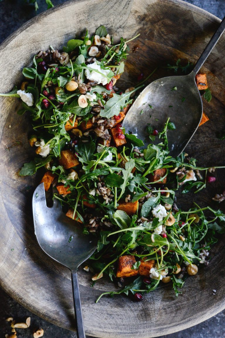 Sweet Potato Wild Rice Arugula Salad Simply Scratch