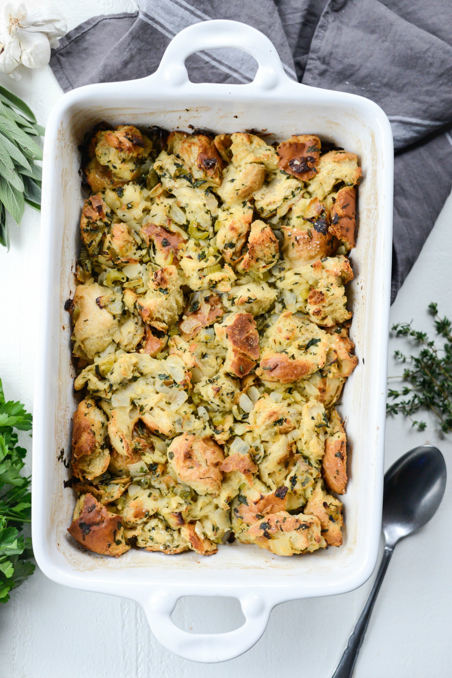 Simple Herb Sourdough Dressing - Simply Scratch