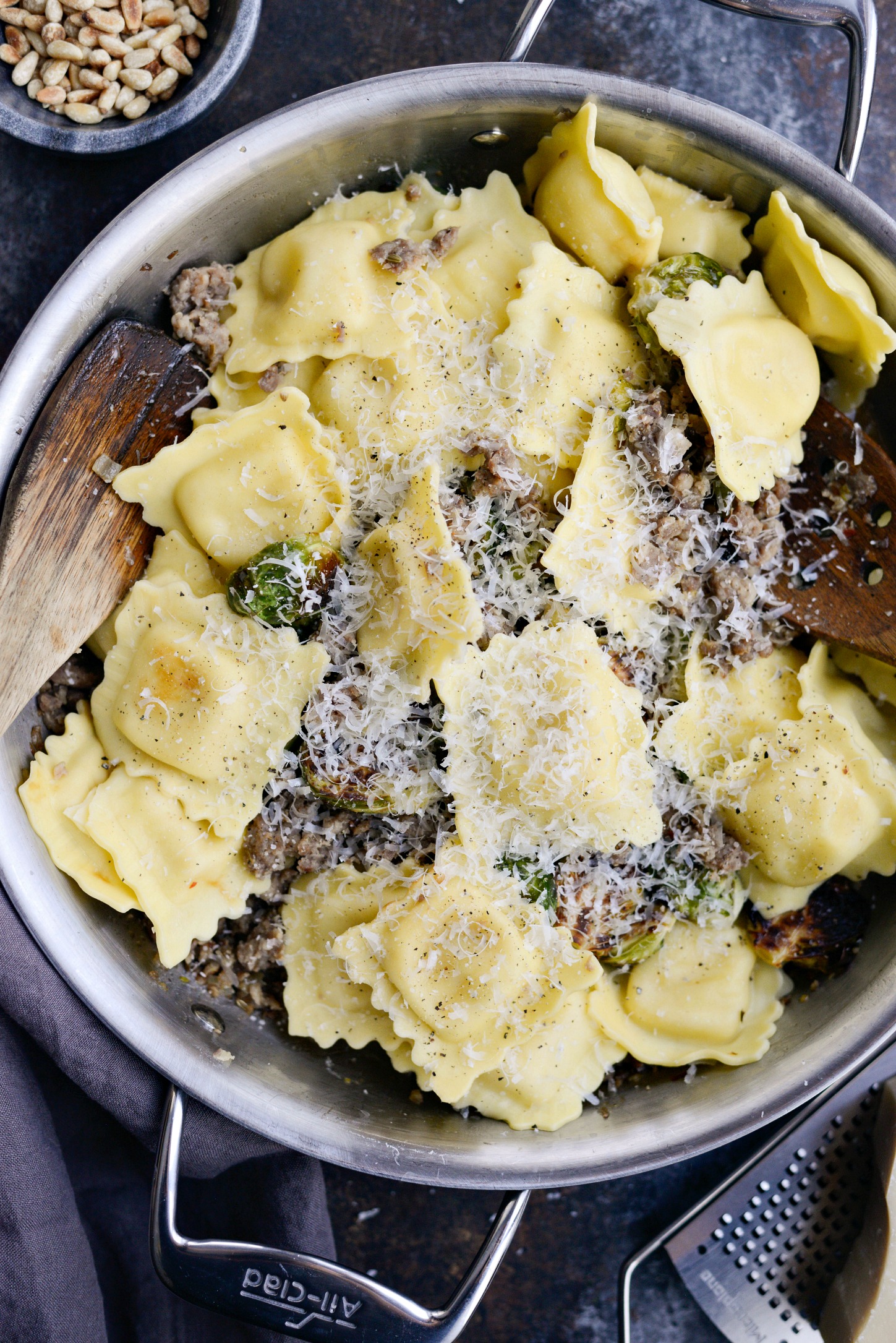 Italian Sausage Brussels Sprout Ravioli - Simply Scratch